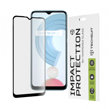 Realme C21 - Folie sticla Full Glue 111D pentru Realme C21, Negru