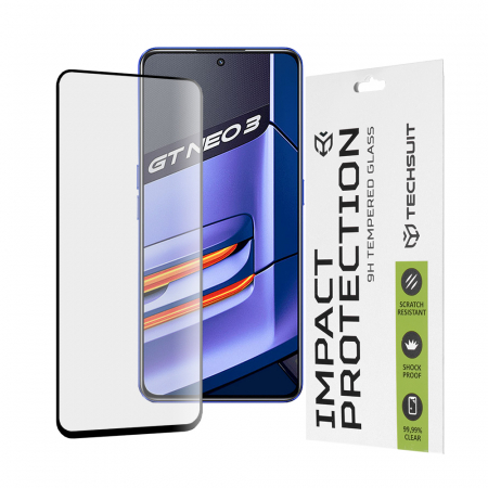 Realme GT Neo 3 - Folie sticla Full Glue 111D pentru Realme GT Neo 3, Negru
