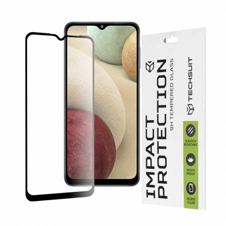Samsung - Folie sticla Full Glue 111D pentru Samsung Galaxy A12, Negru