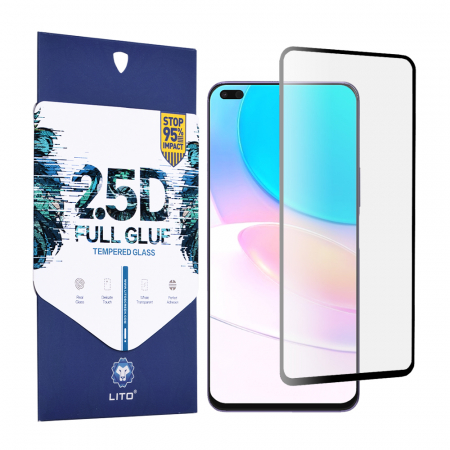 Huawei - Folie sticla Huawei Nova 8i, Lito Full Glue Full Screen, Negru