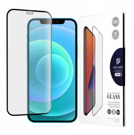 iPhone 12 Pro - Folie sticla iPhone 12 / 12 Pro, Dux Ducis Tempered Glass, Negru