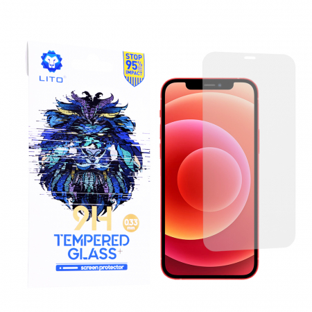 iPhone 12 Mini - Folie sticla iPhone 12 Mini, Lito Tempered Glass, Transparenta