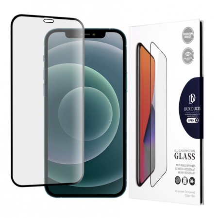 iPhone 12 Pro Max - Folie sticla iPhone 12 Pro Max, Dux Ducis Tempered Glass, Negru