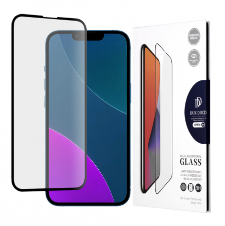 iPhone 13 Mini - Folie sticla iPhone 13 Mini, Dux Ducis Tempered Glass, Negru