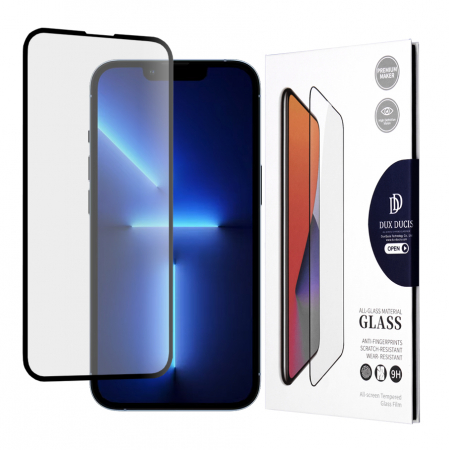 iPhone 13 Pro Max - Folie sticla iPhone 13 Pro Max, Dux Ducis Tempered Glass, Negru