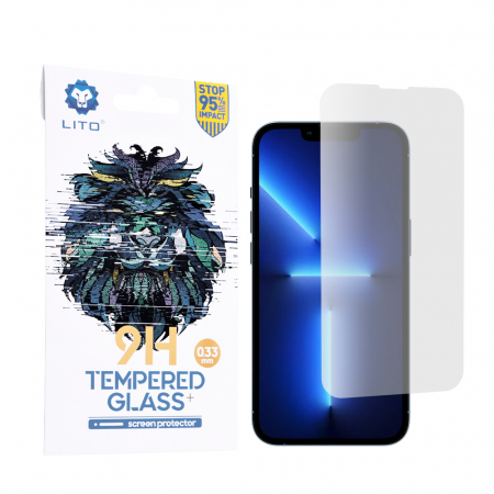 iPhone 14 Plus - Folie sticla iPhone 14 Plus, Lito Tempered Glass, Transparenta