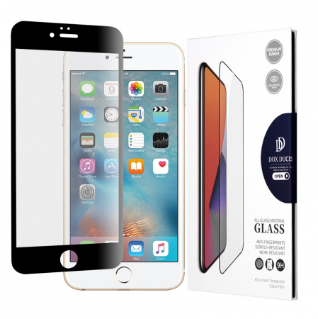 iPhone 6 / 6S - Folie sticla iPhone 6 / 6S, Dux Ducis Tempered Glass, Negru