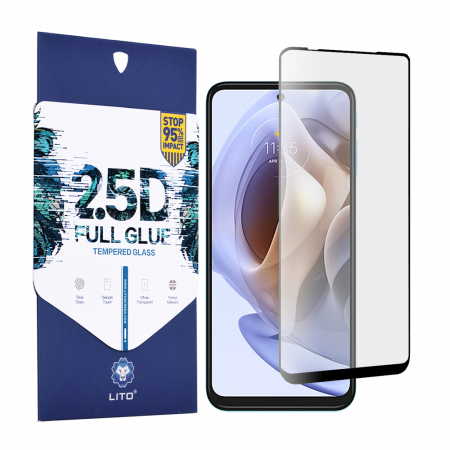 Motorola Moto G41 - Folie sticla Motorola Moto G31 4G / G41 4G / G71 5G, Lito Full Glue Full Screen, Negru