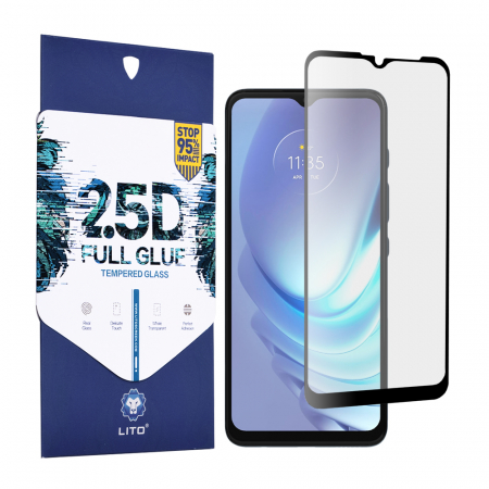 Motorola Moto G50 - Folie sticla Motorola Moto G50, Lito Full Glue Full Screen, Negru
