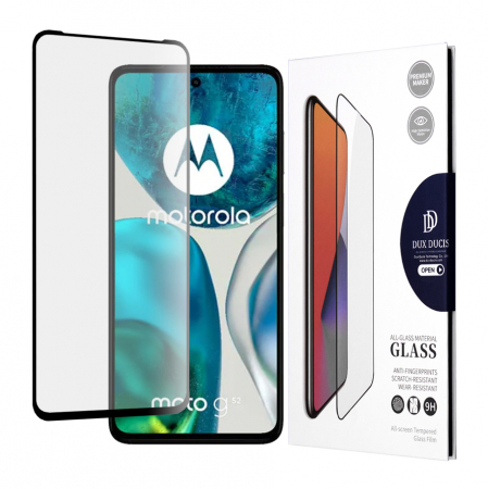 Motorola Moto G82 - Folie sticla Motorola Moto G52 / G82, Dux Ducis Tempered Glass, Negru