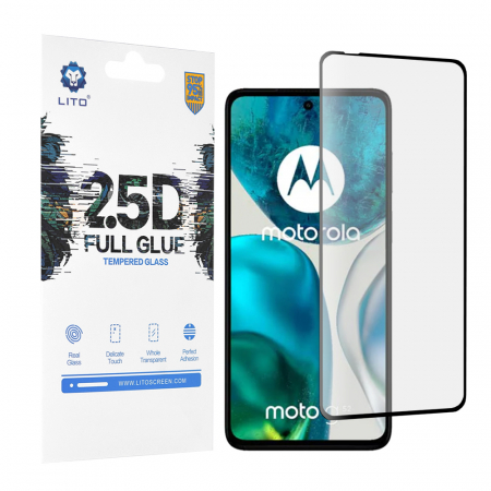 Motorola Moto G52 - Folie sticla Motorola Moto G52, Lito Full Glue Full Screen, Negru