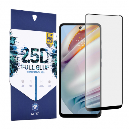 Motorola Moto G60s - Folie sticla Motorola Moto G60 / G60s, Lito Full Glue Full Screen, Negru