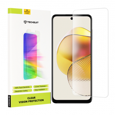 Motorola - Folie sticla Motorola Moto G73, Techsuit Clear Vision, Transparenta