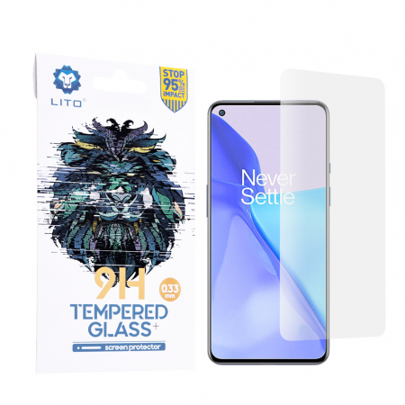OnePlus - Folie sticla OnePlus 9, Lito Tempered Glass, Transparenta