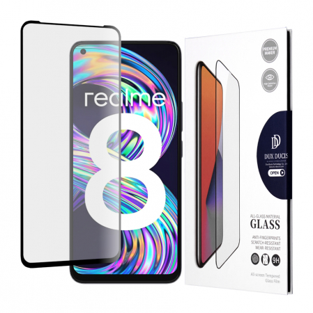 Realme - Folie sticla Realme 8 / 8 Pro, Dux Ducis Tempered Glass, Negru