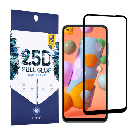 Galaxy A11 - Folie sticla Samsung Galaxy  A11 / M11, Lito Full Glue Full Screen, Negru