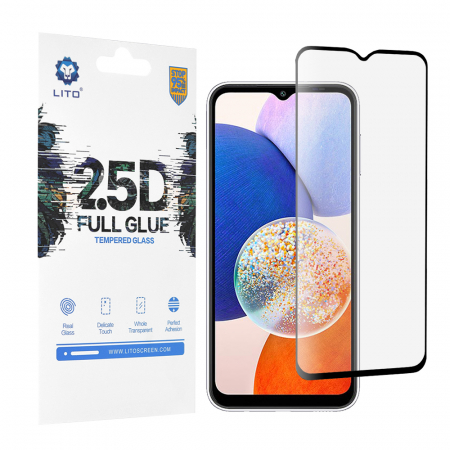 Galaxy A14 - Folie sticla Samsung Galaxy A14 4G / A14 5G, Lito Full Glue Full Screen, Negru