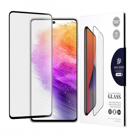 Galaxy A73 5G - Folie sticla Samsung Galaxy A73 5G, Dux Ducis Tempered Glass, Negru