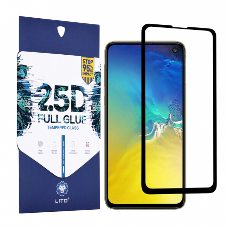 Galaxy S10e - Folie sticla Samsung Galaxy  S10e, Lito Full Glue Full Screen, Negru