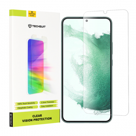 Galaxy S23 Plus - Folie sticla Samsung Galaxy S22 Plus / S23 Plus, Techsuit Clear Vision, Transparenta
