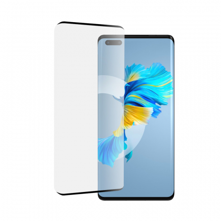 Huawei Mate 40 Pro - Folie sticla securizata Huawei Mate 40 Pro, Mocolo 3D Full Glue, Negru