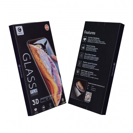 Folie sticla securizata iPhone 13 Pro Max, Mocolo 3D Full Glue, Negru [7]