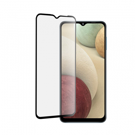 Galaxy A12 - Folie sticla securizata Samsung Galaxy A12, Mocolo 3D Full Glue, Negru