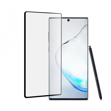 Galaxy Note 10 Plus - Folie sticla securizata Samsung Galaxy Note 10 Plus, Mocolo 3D Full Glue, Negru