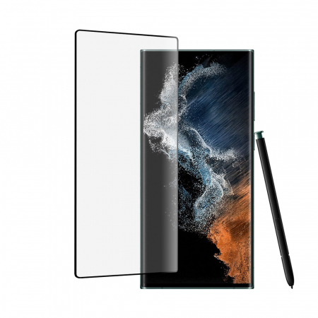 Galaxy S22 Ultra - Folie sticla securizata Samsung Galaxy S22 Ultra, Mocolo 3D Full Glue, Negru