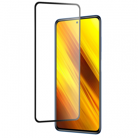 Xiaomi Poco X3 NFC - Folie sticla securizata Xiaomi Poco X3 NFC, Mocolo 3D Full Glue, Negru