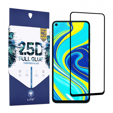 Xiaomi Mi 10T / Mi 10T Pro - Folie sticla Xiaomi Mi 10T / Mi 10T Pro, Lito Full Glue Full Screen, Negru