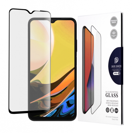 Xiaomi Poco M3 - Folie sticla Xiaomi Poco M3, Ducis Tempered Glass, Negru