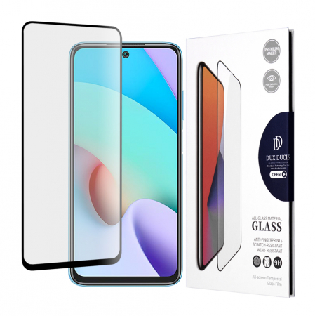Xiaomi Redmi 10 - Folie sticla Xiaomi Redmi 10, Dux Ducis Tempered Glass, Negru