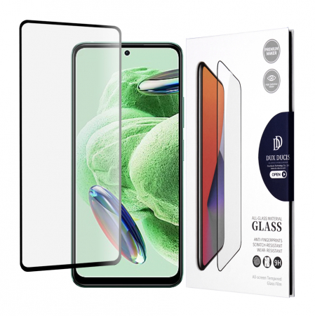 Xiaomi Redmi Note 12 4G - Folie sticla Xiaomi Redmi Note 12 5G / Note 12 4G, Dux Ducis Tempered Glass, Negru