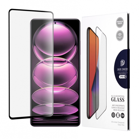 Xiaomi Redmi Note 12 Pro+ - Folie sticla Xiaomi Redmi Note 12 Pro / 12 Pro+, Dux Ducis Tempered Glass, Negru