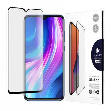 Xiaomi Redmi Note 8 Pro - Folie sticla Xiaomi Redmi Note 8 Pro, Dux Ducis Tempered Glass, Negru