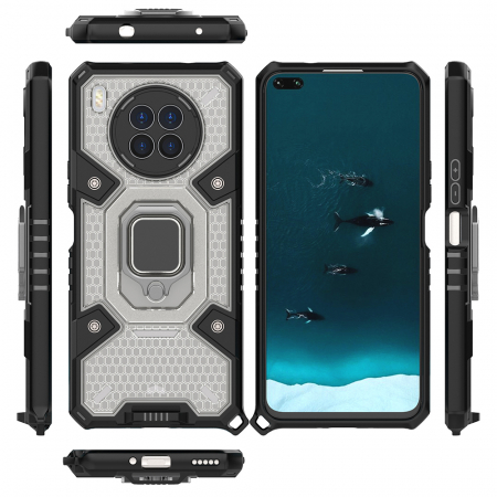 Husa antisoc Huawei Nova 8i, Honeycomb Armor, Negru [3]