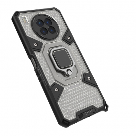Husa antisoc Huawei Nova 8i, Honeycomb Armor, Negru [2]