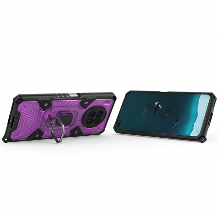 Husa antisoc Huawei Nova 8i, Honeycomb Armor, Rose Violet [5]