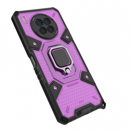 Husa antisoc Huawei Nova 8i, Honeycomb Armor, Rose Violet [2]