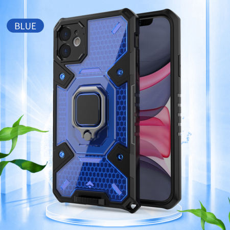 Husa antisoc iPhone 11, Honeycomb Armor, Albastru [1]