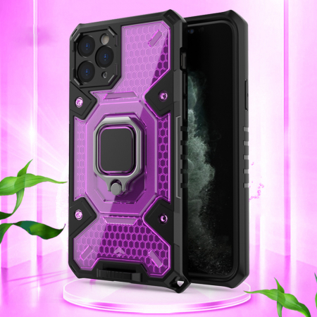 Husa antisoc iPhone 11 Pro Max, Honeycomb Armor, Rose-Violet [1]