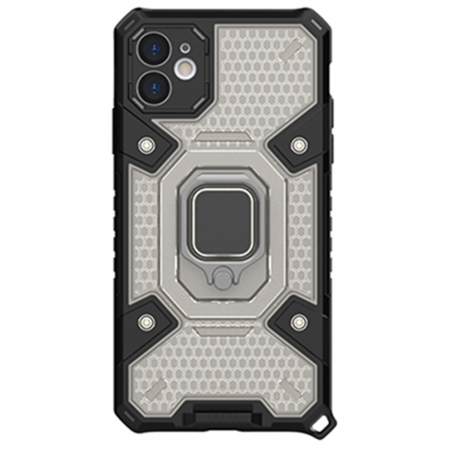iPhone 12 Mini - Husa antisoc iPhone 12 Mini, Honeycomb Armor, Negru