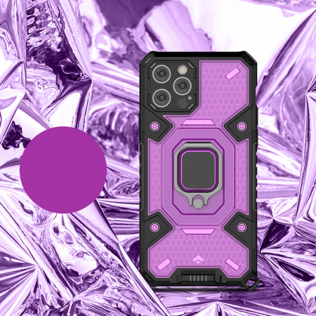 Husa antisoc iPhone 12 Pro, Honeycomb Armor, Rose Violet [1]