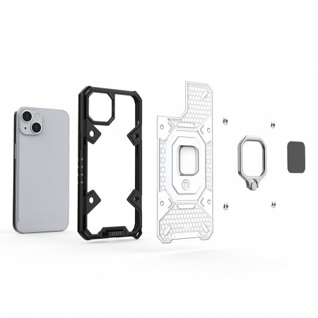 Husa antisoc iPhone 13 Mini, Honeycomb Armor, Albastru [1]