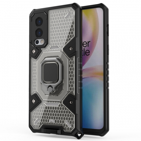 OnePlus Nord 2 5G - Husa antisoc OnePlus Nord 2 5G, Honeycomb Armor, Negru