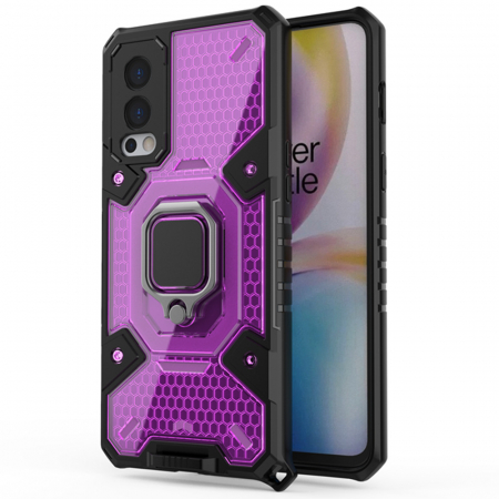 OnePlus Nord 2 5G - Husa antisoc OnePlus Nord 2 5G, Honeycomb Armor, Rose Violet