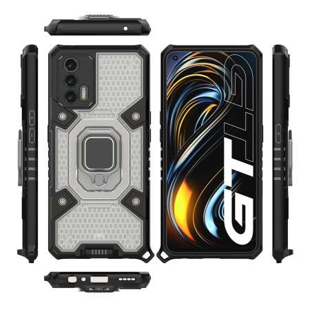 Husa antisoc Realme GT 5G, Honeycomb Armor, Negru [5]