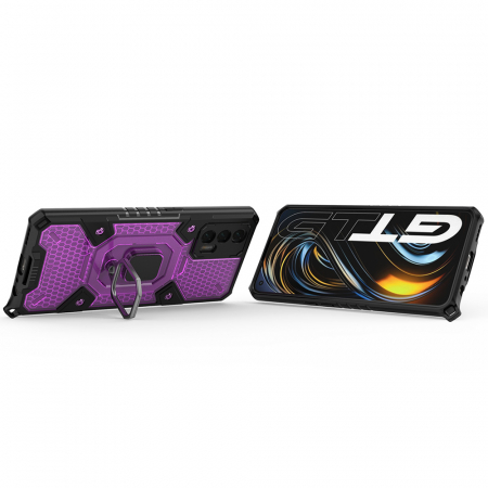 Husa antisoc Realme GT 5G,  Honeycomb Armor, Rose Violet [4]
