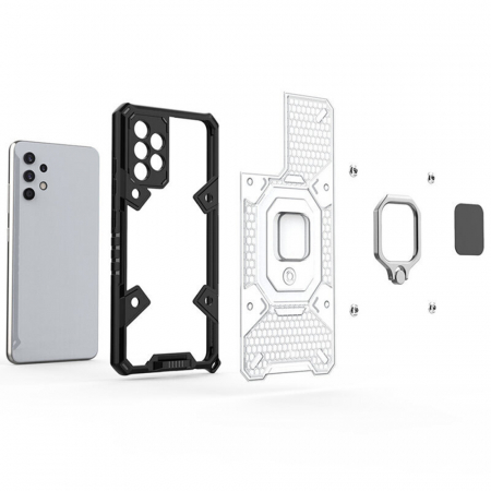 Husa antisoc Samsung Galaxy A13 4G, Honeycomb Armor, Negru [7]